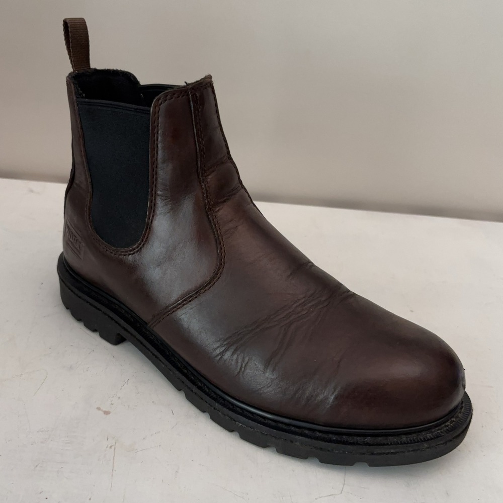 Red Wing Worx Dark Brown Chelsea Boots Mens 10.5 Steel Toe Safety 5425 Leather